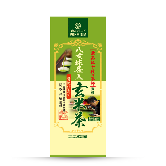 Genmaicha + Yame Matcha – Green Tea with Roasted Rice and Matcha (150g)